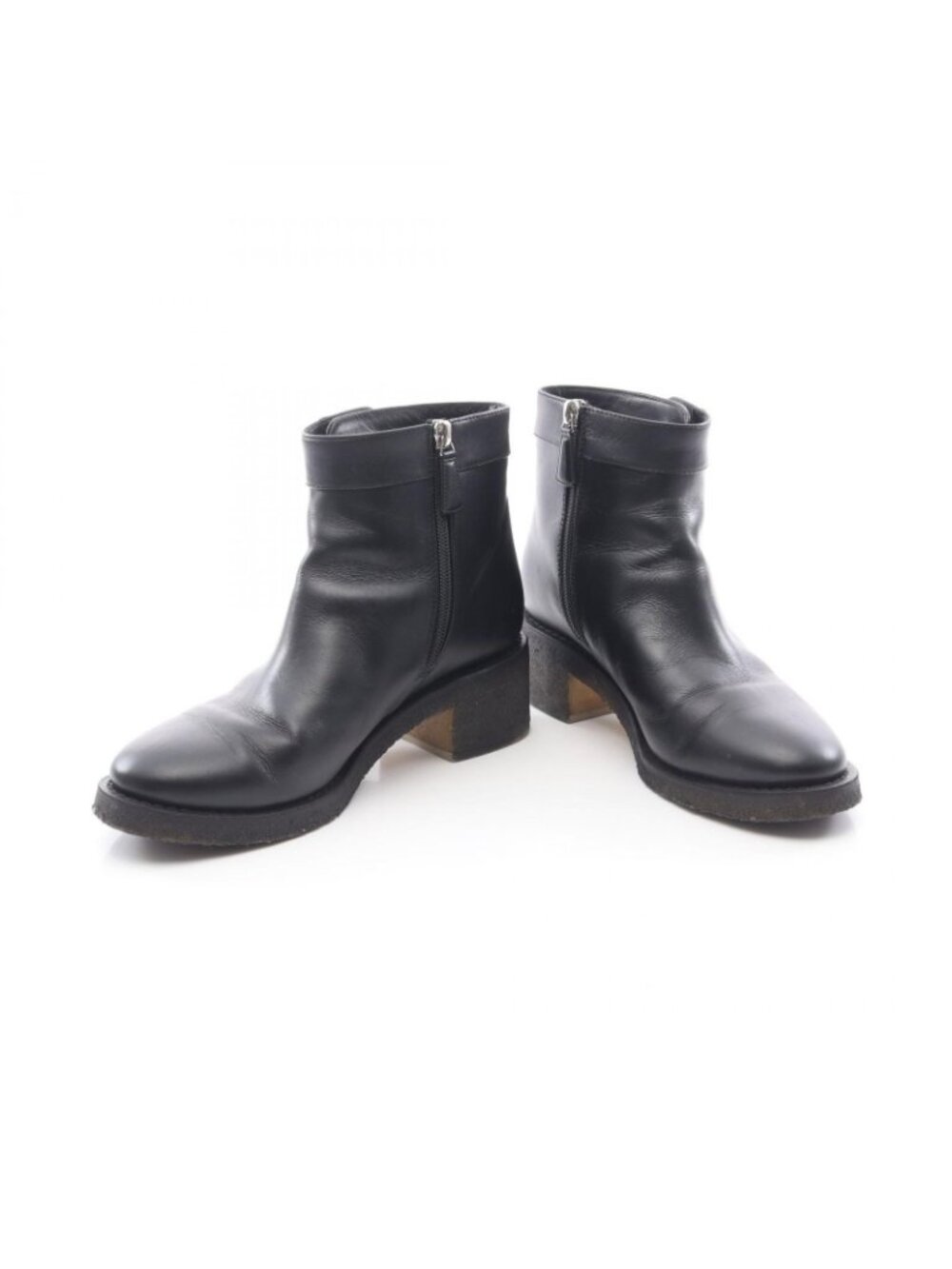 Chanel Boots CC Logo Short Leather - Picture 3 of 11